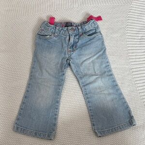 Nautica Light Blue Kids Jeans with Pink Accents